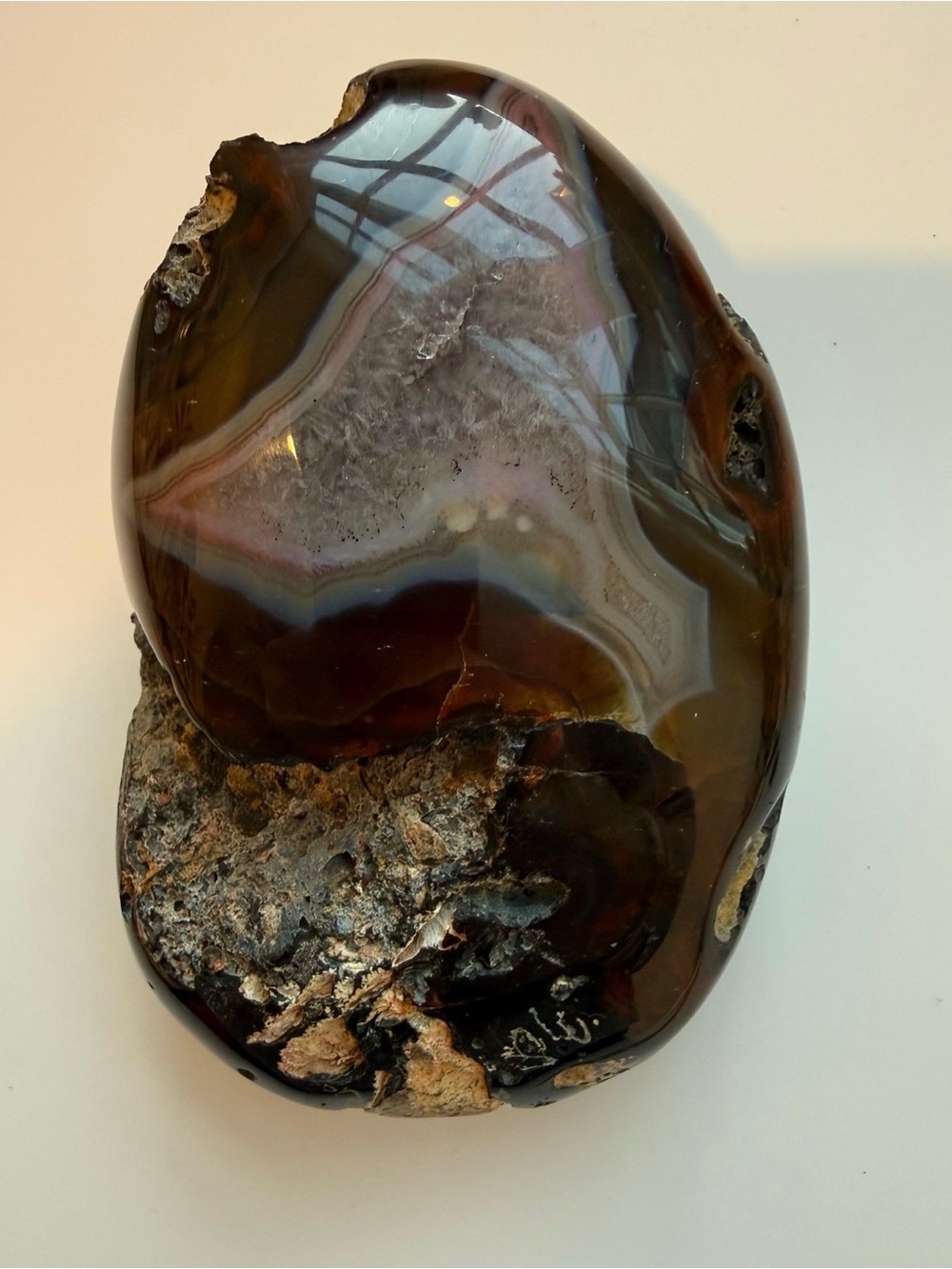 Unique Polished Agate and Crystal Specimen - Picture 6 of 8